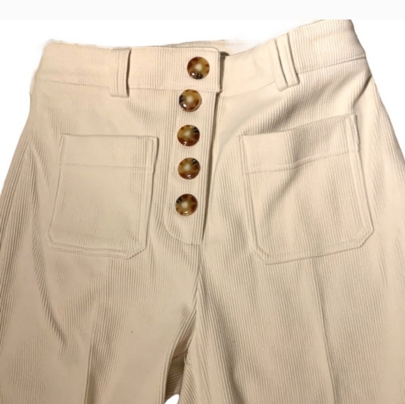 House of Harlow Wide Leg High Waist Soft Curduroy pants size 6 - Picture 3 of 16